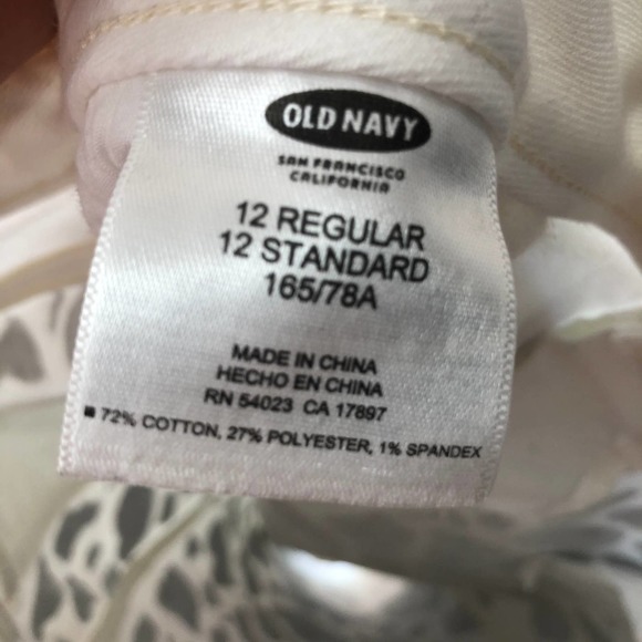 Old Navy Womens 12 Bright White Pencil Skirt Hand Painted Cow Print Stretch Mini - Picture 3 of 7